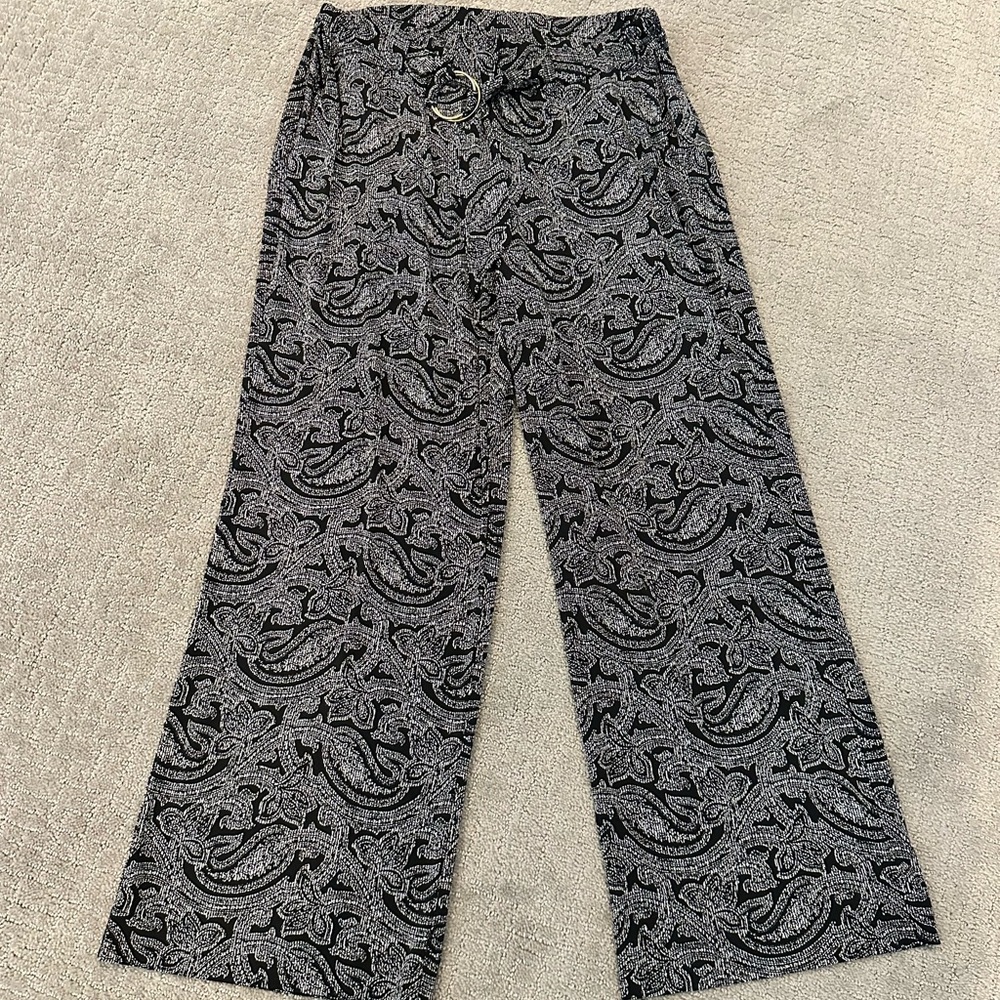 Geometric wide leg pants